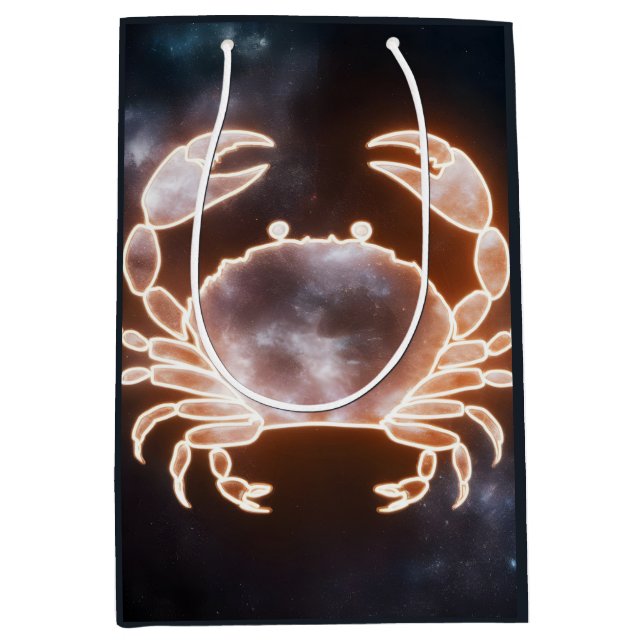 Celestial Crab Art Representing Cancer Zodiac Cons Medium Gift Bag (Front)