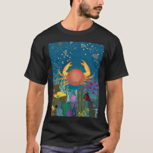 Celestial Crab & Treasure: A Whimsical Zodiac Unde T-Shirt