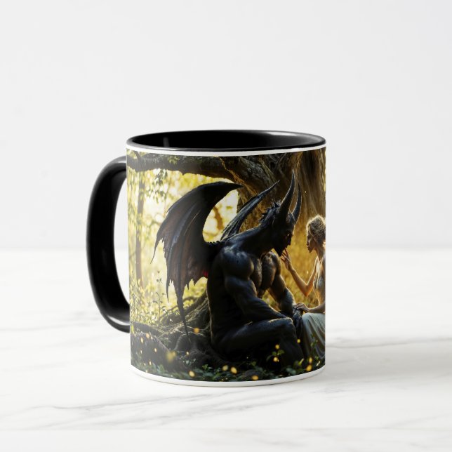 Celestial creatures angel demon fantasy mug (Front Left)