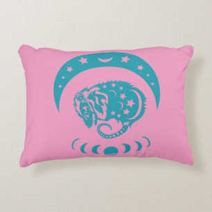 Celestial Crecent Moon Possum Whimsical Nature Decorative Cushion