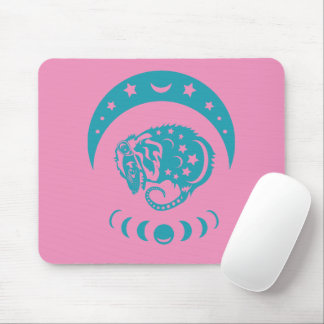 Celestial Crecent Moon Possum Whimsical Nature Mouse Mat