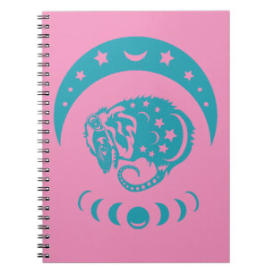 Celestial Crecent Moon Possum Whimsical Nature  Notebook