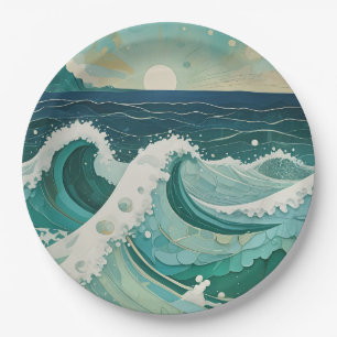 Celestial Crest Paper Plate