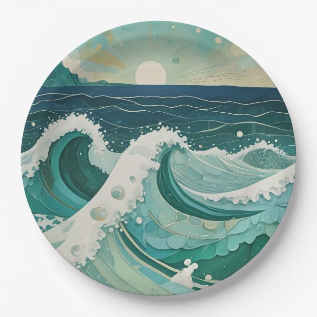 Celestial Crest Paper Plate (Front)