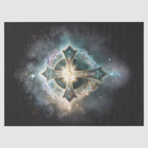 Celestial Cross Decoupage Tissue Paper