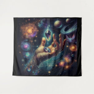 Celestial Crystal in the Palm Galaxy Spacy  Tapestry