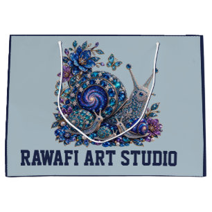 Celestial Crystal Snail Family – Sapphire Galaxy Large Gift Bag