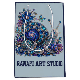 Celestial Crystal Snail Family – Sapphire Galaxy Medium Gift Bag