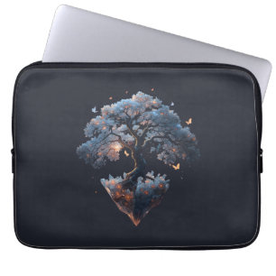 Celestial Crystal Tree – Fantasy Nature Art Laptop Sleeve