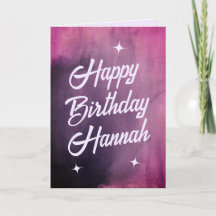 Celestial Custom Name Birthday Card