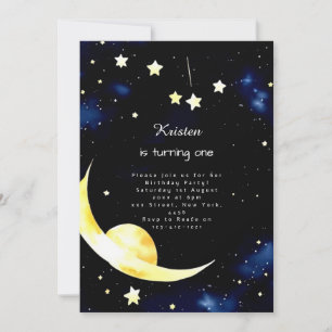 Celestial Custom Stardust Birthday Invitation