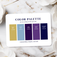 Celestial Dark Blue & Purple Wedding Colour Palett