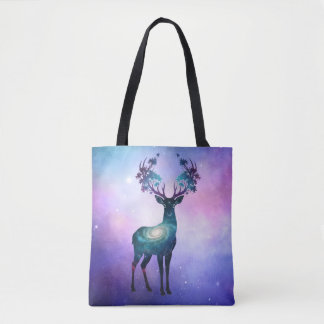 Celestial Deer Silhouette Tote