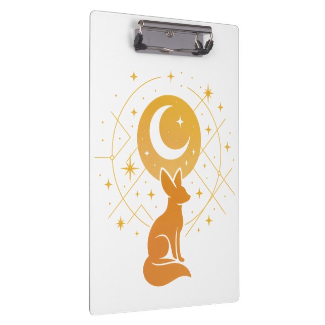 Celestial Desert Fox – Moon and Stars Cosmic  Clipboard (Right)