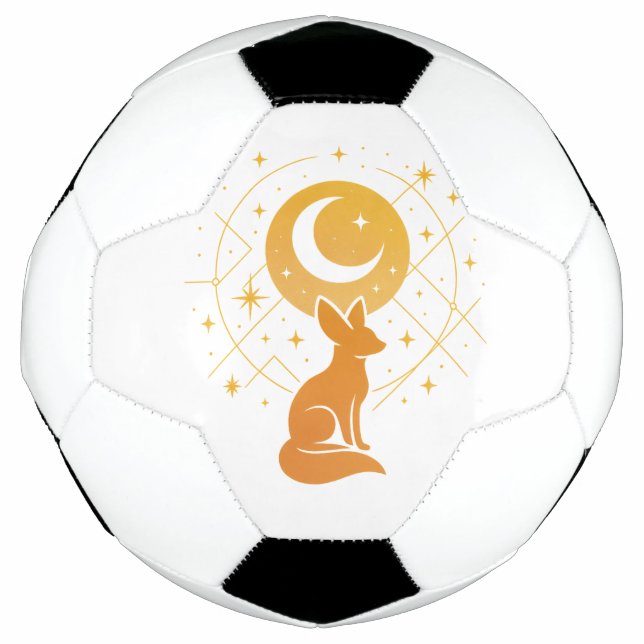 Celestial Desert Fox – Moon and Stars Cosmic  Football (Front)