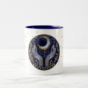 Celestial design in gold Two-Tone coffee mug