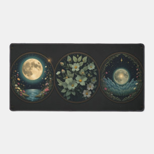 Celestial Desk Mat - Moon Phases, Art Nouveau Witc