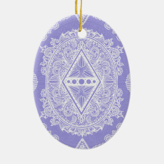 Celestial Diamond Mandala Ceramic Tree Decoration