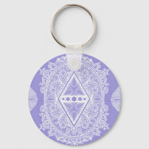 Celestial Diamond Mandala Key Ring