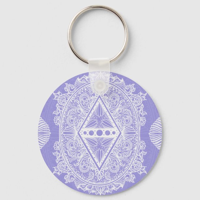 Celestial Diamond Mandala Key Ring (Front)