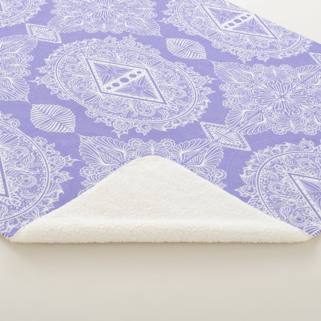 Celestial Diamond Mandala Sherpa Blanket (3/4)