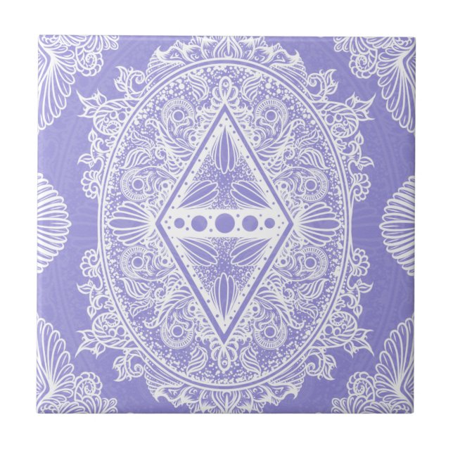 Celestial Diamond Mandala Tile (Front)