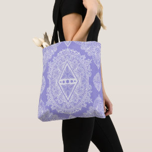 Celestial Diamond Mandala Tote Bag
