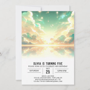 Celestial Digital Birthday Invitation