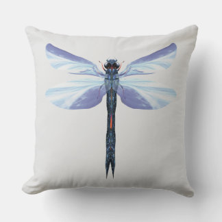 Celestial Dragonfly – Surreal Blue Insect Art Pill Cushion