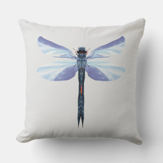Celestial Dragonfly – Surreal Blue Insect Art Pill Cushion