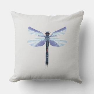 Celestial Dragonfly – Surreal Blue Insect Art Pill Cushion
