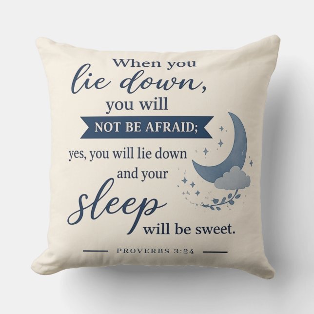 Celestial Dream - Proverbs 3:24 Cushion (Front)