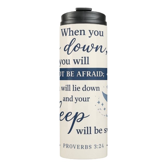 Celestial Dream - Proverbs 3:24 Thermal Tumbler (Front)