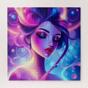 Celestial Dream Weaver- Mystical Goddess Art Jigsaw Puzzle