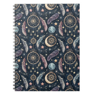Celestial Dreamcatcher & Starry Night Art Pattern Notebook