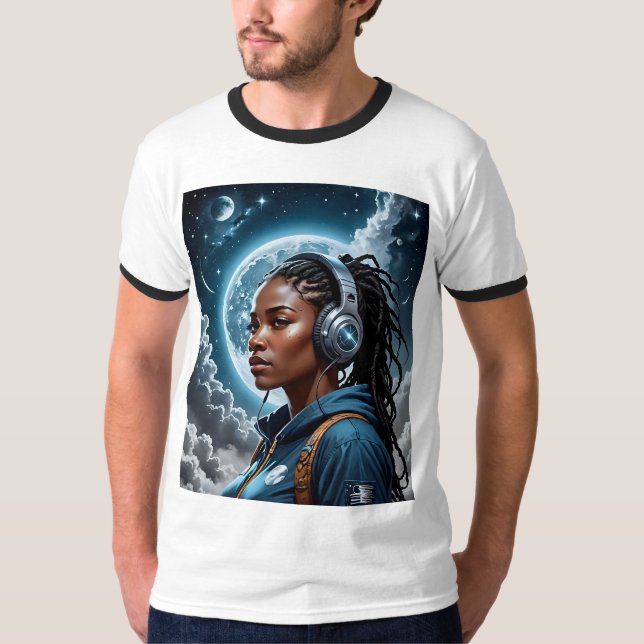 Celestial Dreamer Space Vibes Graphic Tee (Front)