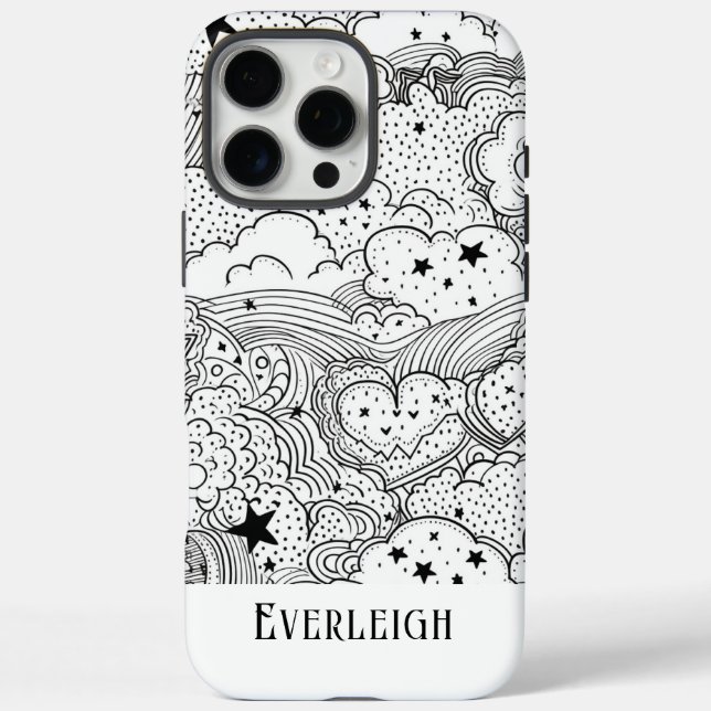 Celestial Dreams Doodles Personalised Case-Mate iPhone Case (Back)