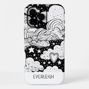Celestial Dreams Doodles Personalised iPhone 16 Pro Max Case