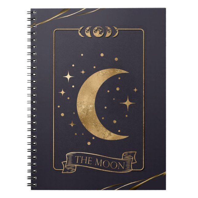 Celestial Dreams - Moon Tarot Card Notebook (Front)