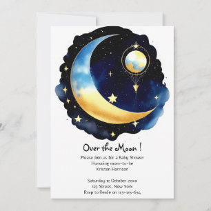 Celestial Dreamscape Boy Baby Shower Invitation