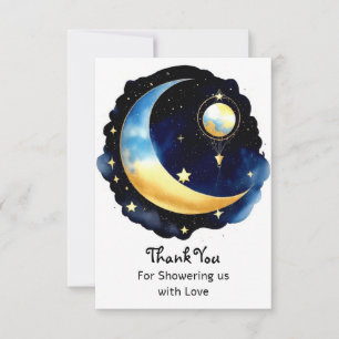 Celestial Dreamscape Boy Baby Shower Thank You Card
