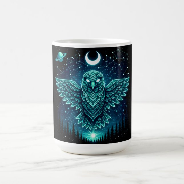 Celestial Eagle – Stellar Freedom Wildlife Galaxy  Coffee Mug (Center)