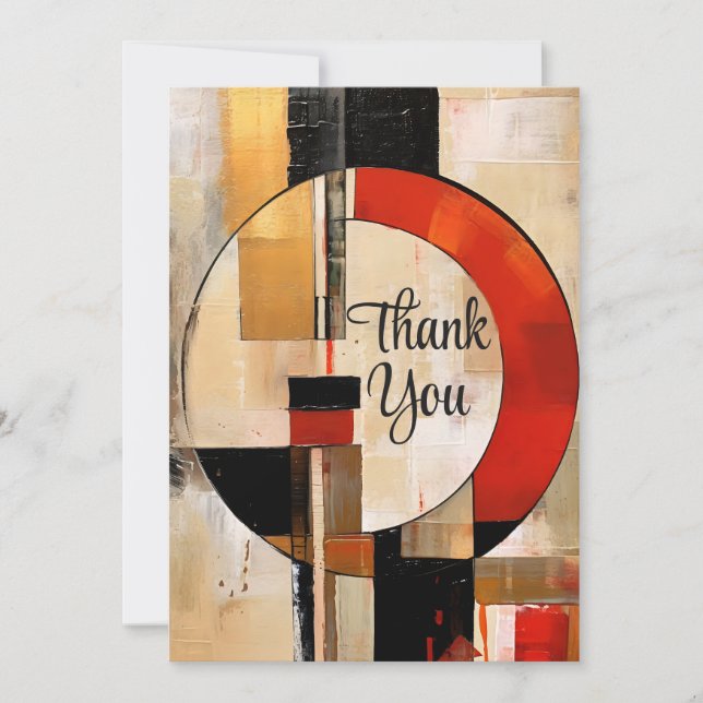 Celestial Elegance: Abstract Exploration in Beige Invitation (Front)