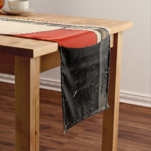 Celestial Elegance: Abstract Exploration in Beige Short Table Runner
