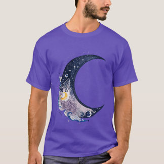 Celestial Elegance Intricate Watercolor Tattoo Des T-Shirt