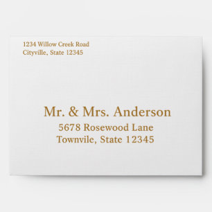 Celestial Elegant Black & Gold Wedding Envelope