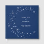 Celestial Elegant Wedding Moon Navy Blue Monogram Guest Book<br><div class="desc">Invite your guests to a night of romance and starlight with this Celestial Elegant Wedding Moon Navy Blue Monogram Guest Book from the Celestial Elegant Wedding Collection. Featuring a deep navy blue background adorned with twinkling stars and refined typography, this modern celestial design is perfect for couples who love a...</div>
