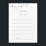 Celestial Elegant White Wedding Advice Card<br><div class="desc">Invite your guests to a night of romance and starlight with this celestial elegant white wedding advice card from the Celestial Elegant Wedding Collection. Featuring a bright white background adorned with twinkling stars and refined typography, this modern celestial design is perfect for couples who love a minimalist yet luxurious aesthetic....</div>