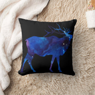Celestial Elk Silhouette Cushion