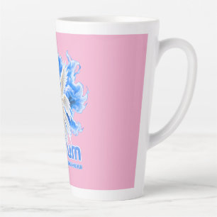 Celestial Elysium Guardian Angel Wings Pop Art Latte Mug